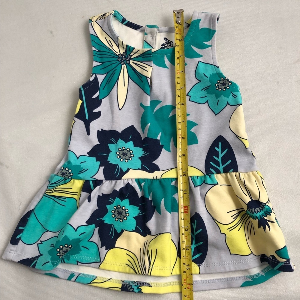 Joe Fresh multicolor floral sleeveless peplum top